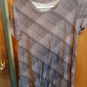 Casual Plaid Short Sleeve Tee